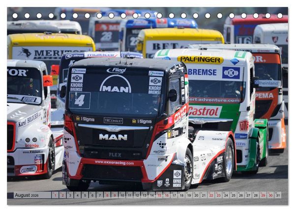 Produktbild: Best of TRUCK RACING (Tischkalender 2026 DIN A5 quer), CALVENDO Monatskalender