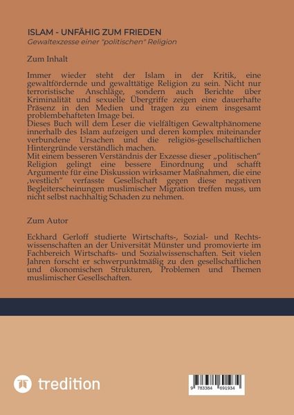 Produktbild: Islam - unf&auml;hig zum Frieden