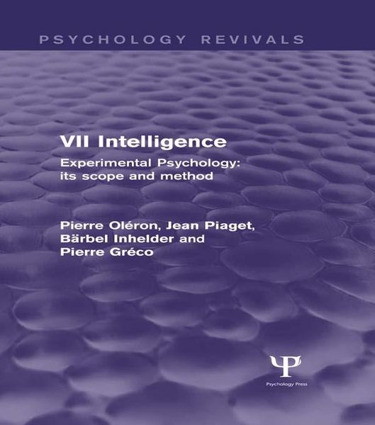 Produktbild: Experimental Psychology Its Scope and Method: Volume VII