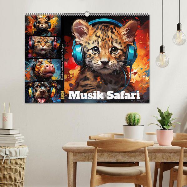 Produktbild: Musik Safari (Wandkalender 2026 DIN A2 quer), CALVENDO Monatskalender