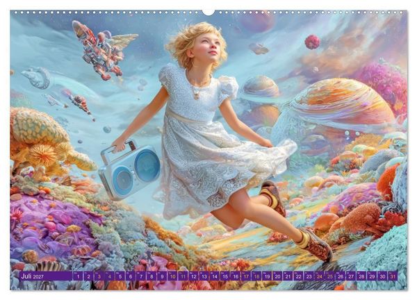 Produktbild: Meine verr&uuml;ckte Welt - Kinderwelten (hochwertiger Premium Wandkalender 2027 DIN A2 quer), Kunstdruck in Hochglanz
