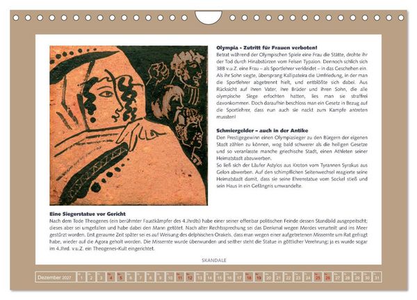Produktbild: Kurioses im Antiken Olympia (Wandkalender 2027 DIN A4 quer), CALVENDO Monatskalender