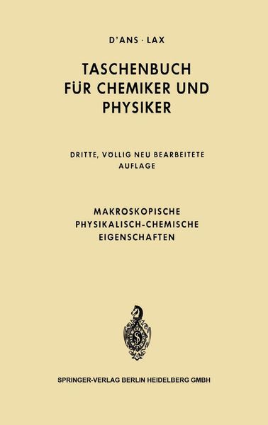 Produktbild: Makroskopische physikalisch-chemische Eigenschaften