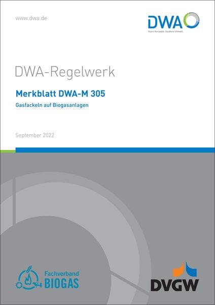 Produktbild: Merkblatt DWA-M 305 Gasfackeln auf Biogasanlagen