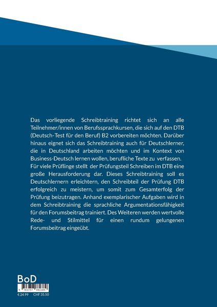Produktbild: Erfolgreich zum DTB B2, Schreibtraining