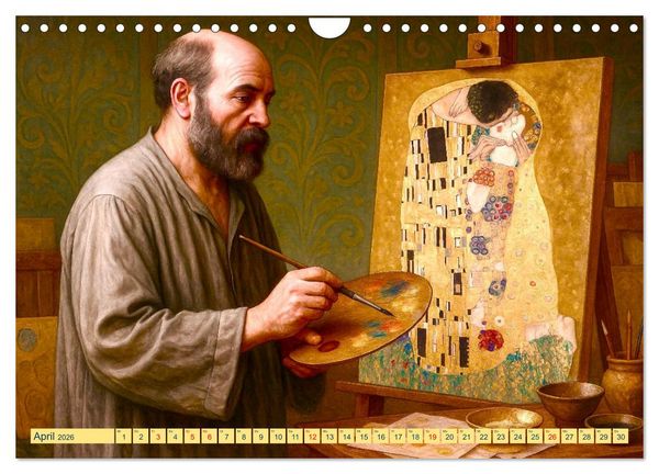 Produktbild: Gustav Klimt. Sein Leben, seine Kunstwerke (Wandkalender 2026 DIN A4 quer), CALVENDO Monatskalender
