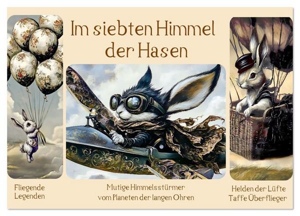 Produktbild: Im siebten Himmel der Hasen (Wandkalender 2026 DIN A3 quer), CALVENDO Monatskalender
