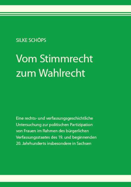 Produktbild: Vom Stimmrecht zum Wahlrecht