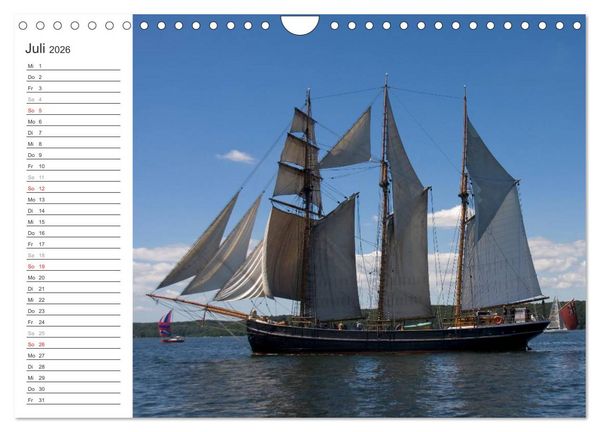 Produktbild: Historische Segelschiffe auf der Ostsee (Wandkalender 2026 DIN A4 quer), CALVENDO Monatskalender