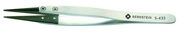 Produktbild: Bernstein Tools for Electronics 5-433 Pr&auml;zisionspinzette Stumpf, schmal 125mm