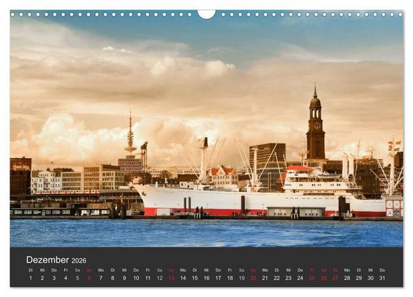 Produktbild: Hamburger Stadtansichten (Wandkalender 2026 DIN A3 quer), CALVENDO Monatskalender