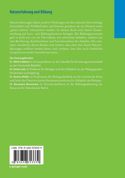 Produktbild: Naturerfahrung und Bildung