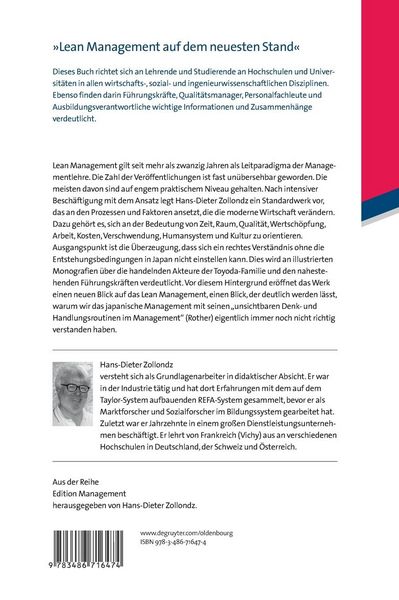 Produktbild: Grundlagen Lean Management