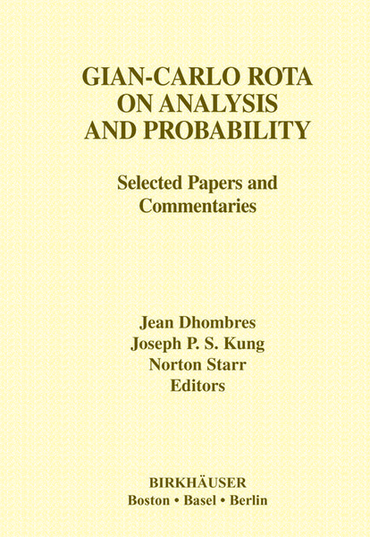 Produktbild: Gian-Carlo Rota on Analysis and Probability