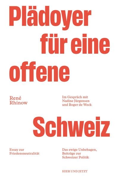 Produktbild: Pl&auml;doyer f&uuml;r eine offene Schweiz
