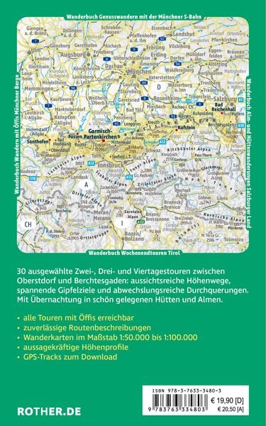 Produktbild: ROTHER Wanderbuch H&uuml;ttentouren Bayerische Alpen mit angrenzendem Tirol. 30 Touren f&uuml;r 2-4 Tage