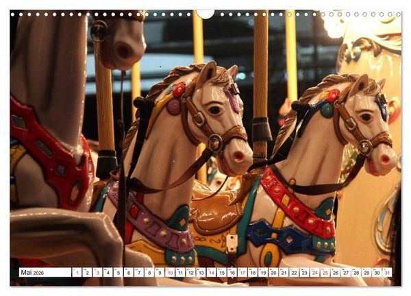 Produktbild: NOSTALGIE KARUSSELLPFERDE (Wandkalender 2026 DIN A3 quer), CALVENDO Monatskalender