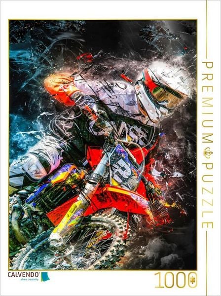 Produktbild: CALVENDO Puzzle Motocross 1000 Teile Lege-Gr&ouml;&szlig;e 480 x 640 cm Foto-Puzzle Bild von Peter Roder