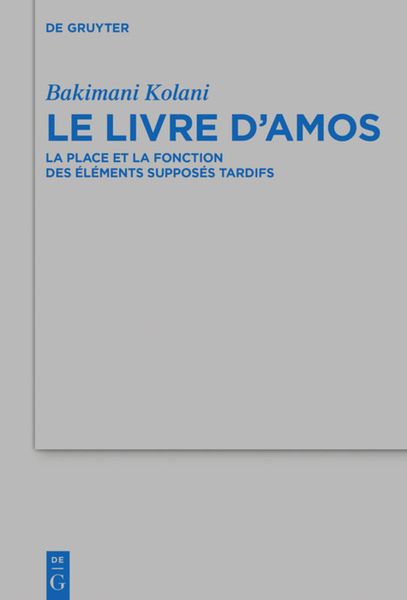 Produktbild: Le livre d&rsquo;Amos