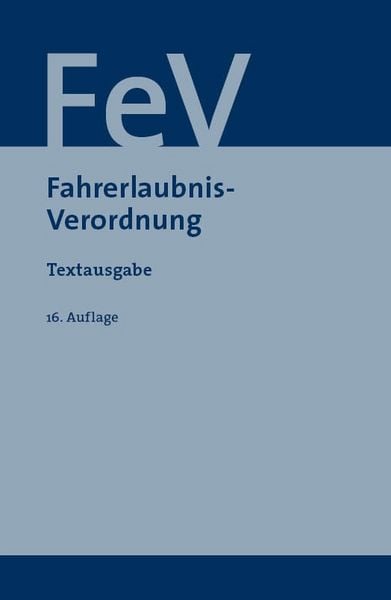 Produktbild: Fahrerlaubnisverordnung