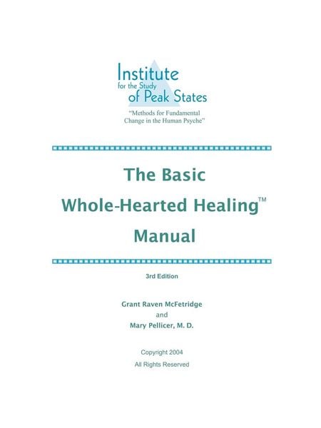 Produktbild: The Basic Whole-Hearted Healing Manual