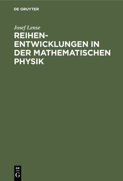 Produktbild: Reihenentwicklungen in der mathematischen Physik