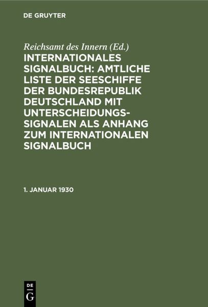 Produktbild: 1. Januar 1930
