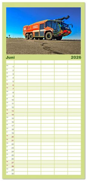 Produktbild: Familienplaner 2026 - Einsatzfahrzeuge 112 mit 5 Spalten (Wandkalender, 21 x 45 cm) CALVENDO