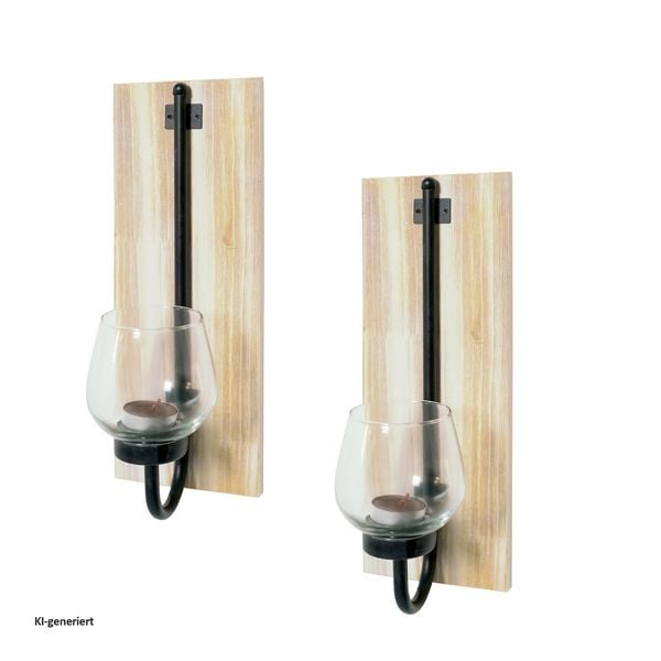 Produktbild: HTI-Line Wandkerzenhalter 2er Set Viola Wandkerzenhalter 2er Set Viola