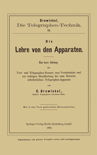 Produktbild: Die Lehre von den Apparaten