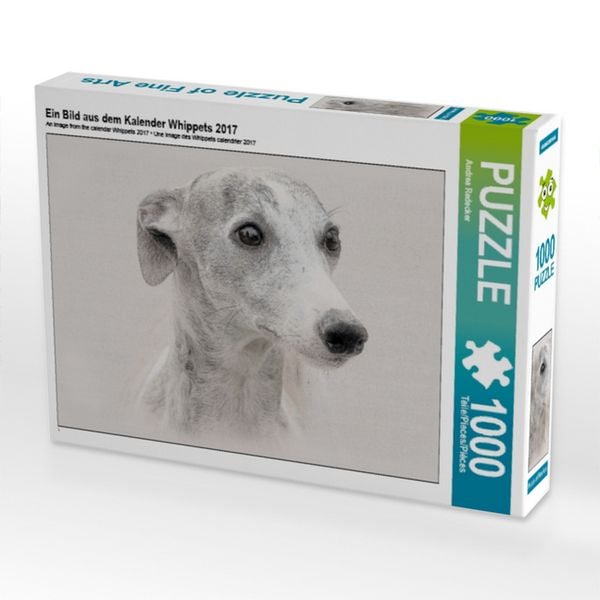 Produktbild: CALVENDO Puzzle Ein Bild aus dem Kalender Whippets 2017 | 1000 Teile Lege-Gr&ouml;&szlig;e 64x48cm Foto-Puzzle f&uuml;r gl&uuml;ckliche Stunden