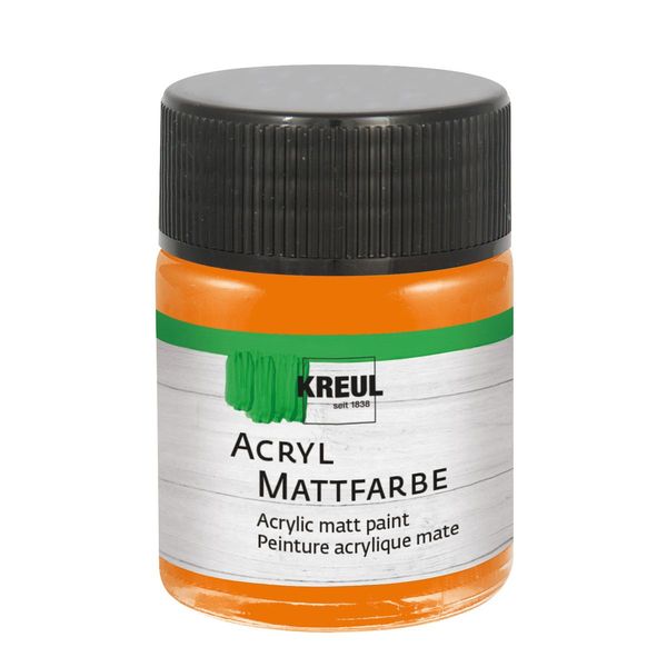 KREUL Acryl Mattfarbe orange 50ml Glas