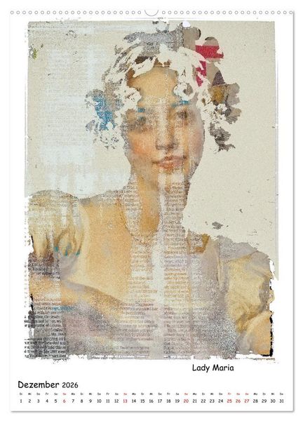 Produktbild: Alte Meister treffen Digital Art (Wandkalender 2026 DIN A2 hoch), CALVENDO Monatskalender