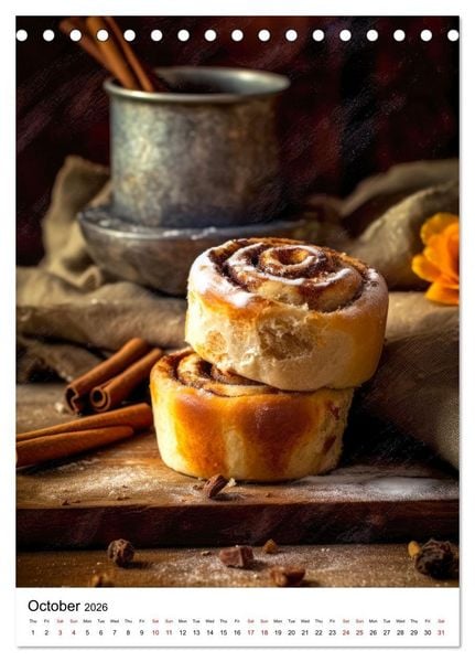 Produktbild: Yummy Bakes (Desk Calendar 2026 DIN A5 portrait), CALVENDO 12 Month DeskCalendar