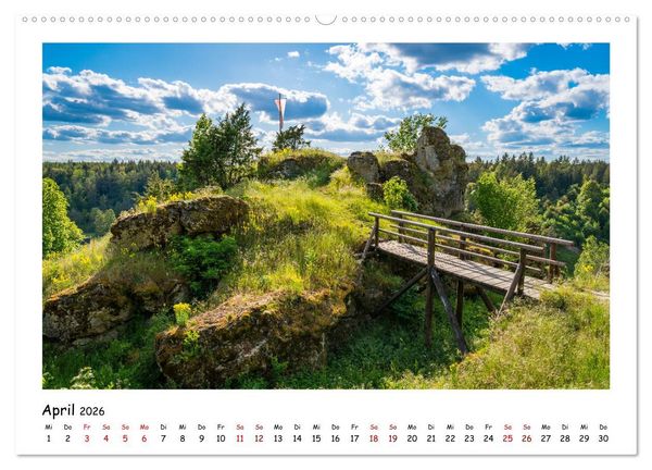 Produktbild: Fr&auml;nkische Schweiz - Sehensw&uuml;rdigkeiten der Berg- und H&uuml;gellandschaft (Wandkalender 2026 DIN A2 quer), CALVENDO Monatskalender