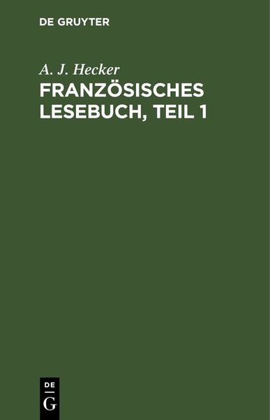 Produktbild: Franz&ouml;sisches Lesebuch, Teil 1