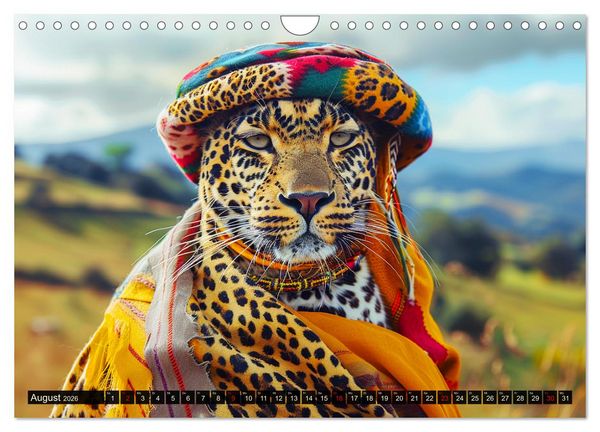 Produktbild: Savannen-Style. Stilvoller Raubkatzen-Chic (Wandkalender 2026 DIN A4 quer), CALVENDO Monatskalender