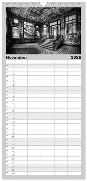 Produktbild: Familienplaner 2026 - Lost Beauty mit 5 Spalten (Wandkalender, 21 x 45 cm) CALVENDO