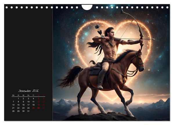 Produktbild: KI Tierkreiszeichen (Wandkalender 2026 DIN A4 quer), CALVENDO Monatskalender