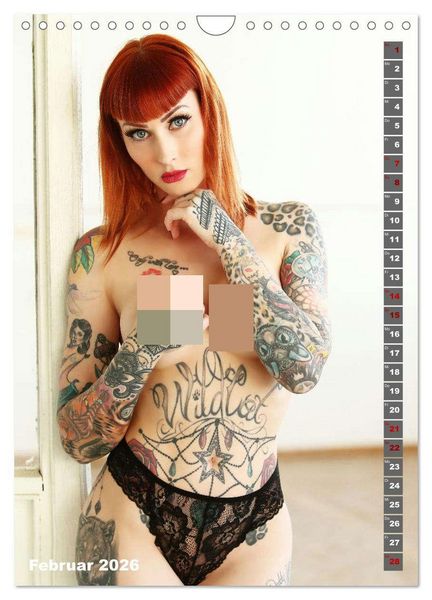 Produktbild: Beauty Tattoo Girls 2026 (Wandkalender 2026 DIN A4 hoch), CALVENDO Monatskalender