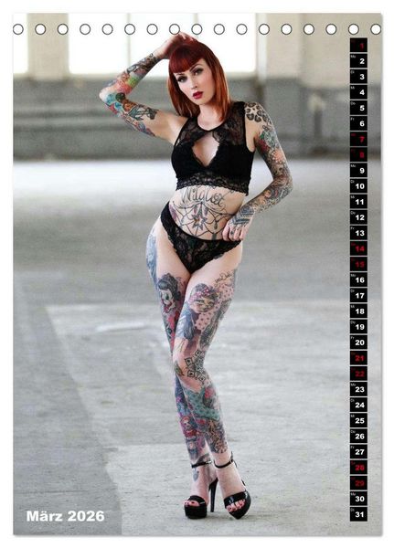 Produktbild: Beauty Tattoo 2026 (Tischkalender 2026 DIN A5 hoch), CALVENDO Monatskalender
