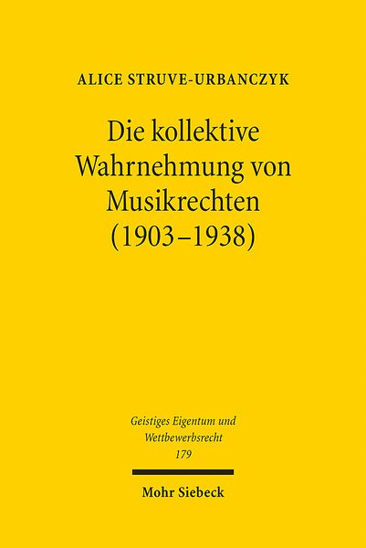 Die kollektive Wahrnehmung von Musikrechten (1903-1938)