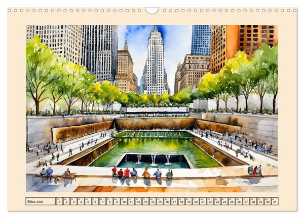 Produktbild: Sightseeing New York (Wandkalender 2026 DIN A3 quer), CALVENDO Monatskalender