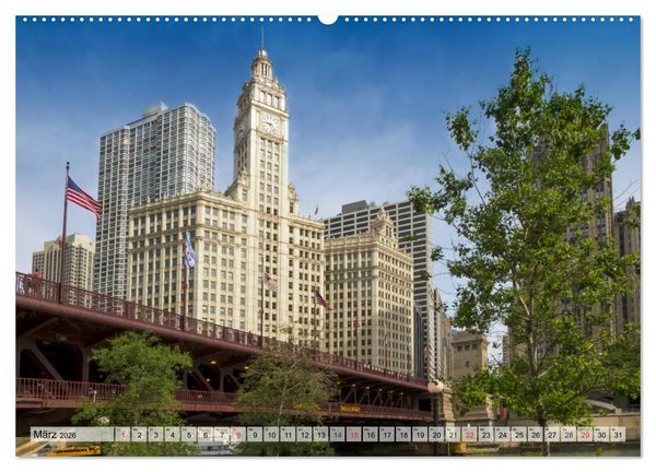 Produktbild: CHICAGO Stadtzentrum (hochwertiger Premium Wandkalender 2026 DIN A2 quer), Kunstdruck in Hochglanz