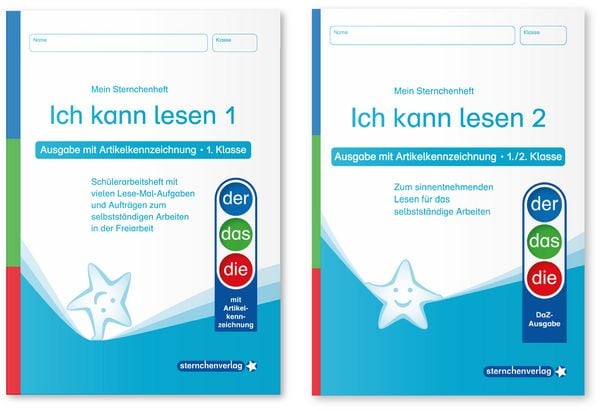 Produktbild: Ich kann lesen 1 und 2 - Ausgabe mit Artikelkennzeichnung (DaZ) f&uuml;r die 1. und 2. Klasse