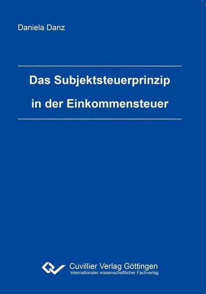 Produktbild: Das Subjektsteuerprinzip in der Einkommensteuer