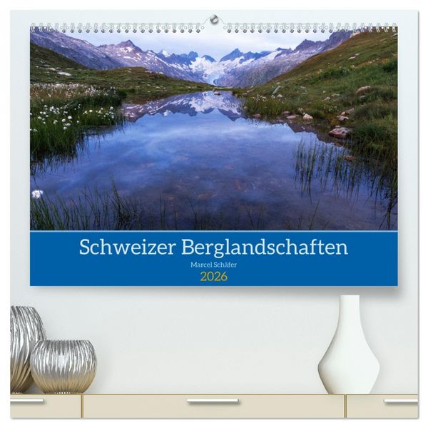 Produktbild: Schweizer Berglandschaften (hochwertiger Premium Wandkalender 2026 DIN A2 quer), Kunstdruck in Hochglanz