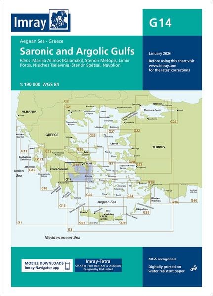 Produktbild: G14 Saronic and Argolic Gulfs, Imray Chart