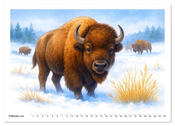 Produktbild: Niedliches Nordamerika (Wandkalender 2026 DIN A4 quer), CALVENDO Monatskalender