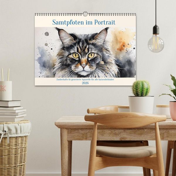 Produktbild: Samtpfoten im Portrait (Wandkalender 2026 DIN A3 quer), CALVENDO Monatskalender